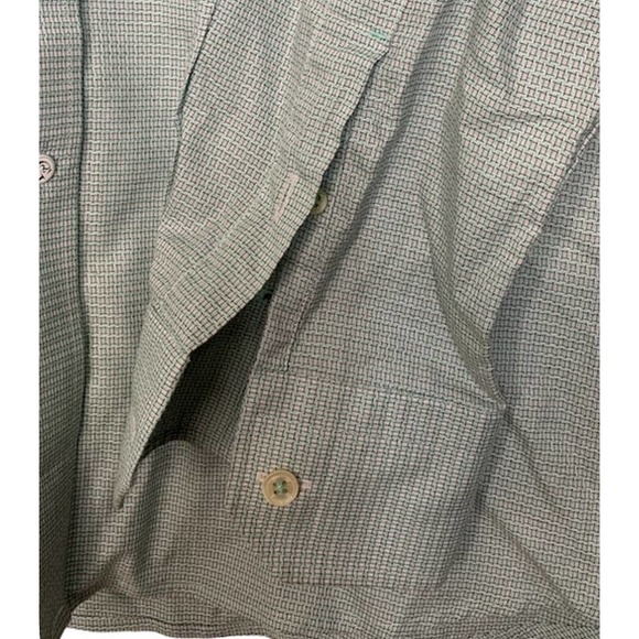 Robert Graham Shirt Green Gray‎ Geometric 43/17 - Picture 3 of 5